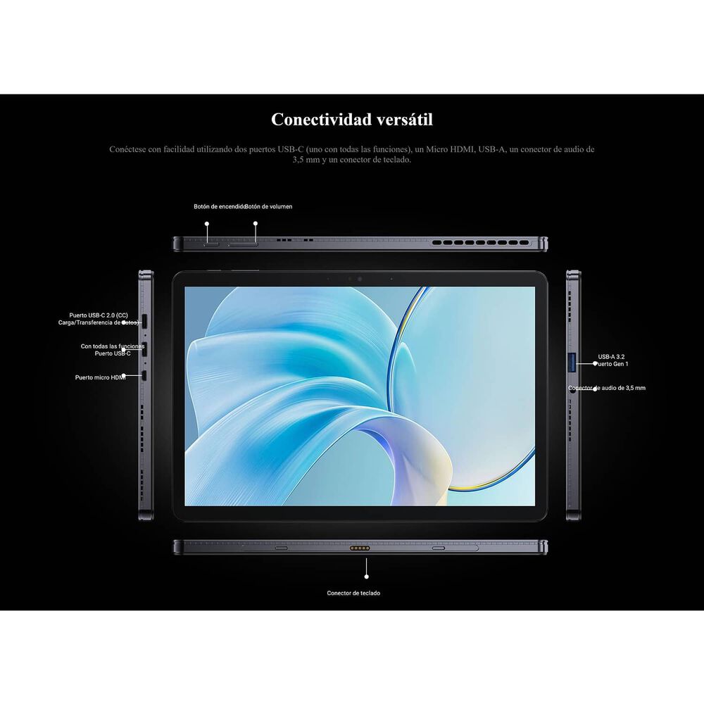 Chuwi Hi10 X1 - Tablet Windows 11 Con Procesador Intel N100 Y 8gb De Ram image number 6.0