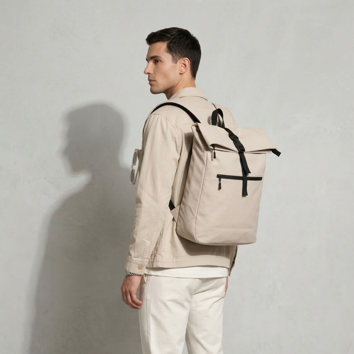 Mochila Urbana Roll Top Impermeable Porta Laptop Zeus image number 2.0