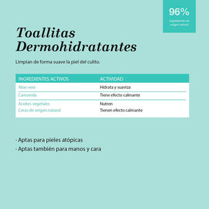 Pack 10 Toallitas Dermohidratantes 25 Uds