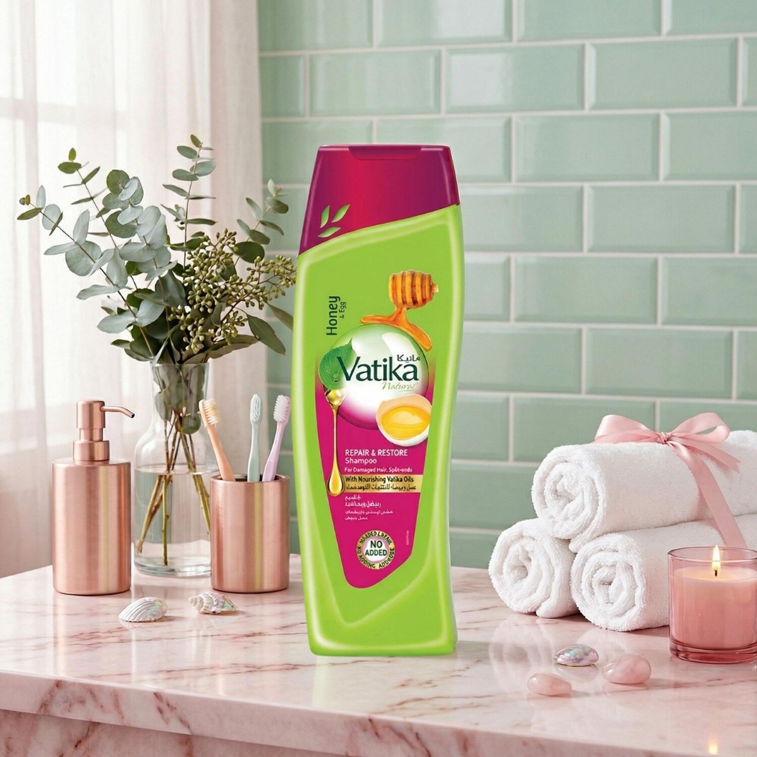 Shampoo Vatika Miel & Huevo 400 Ml image number 2.0
