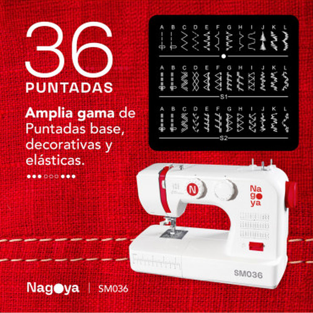 Maquina De Coser 36 Puntadas Nagoya Sm 036 image number 6.0
