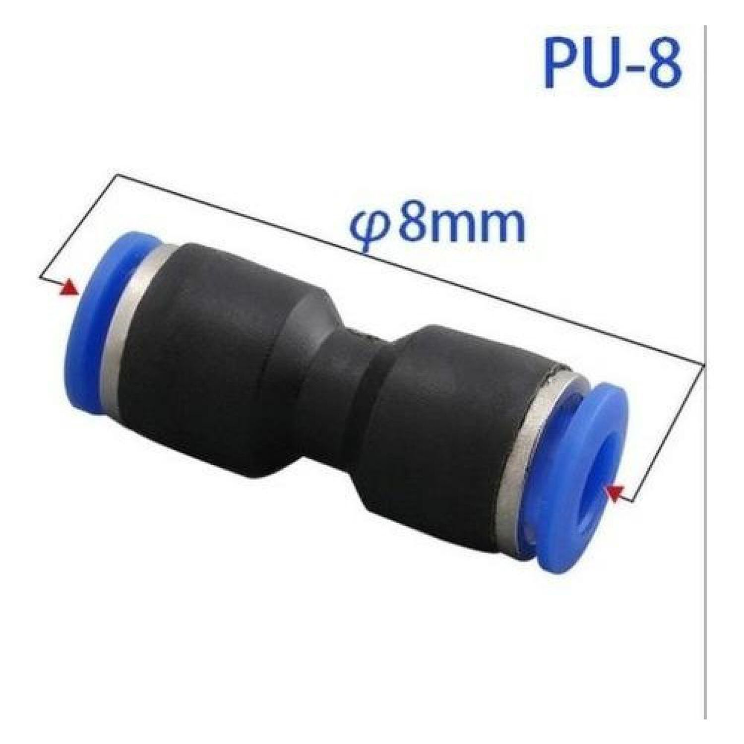 Conector Union Recto 6mm Neumatica Bloqueo Rapido 2 Vias image number 2.0