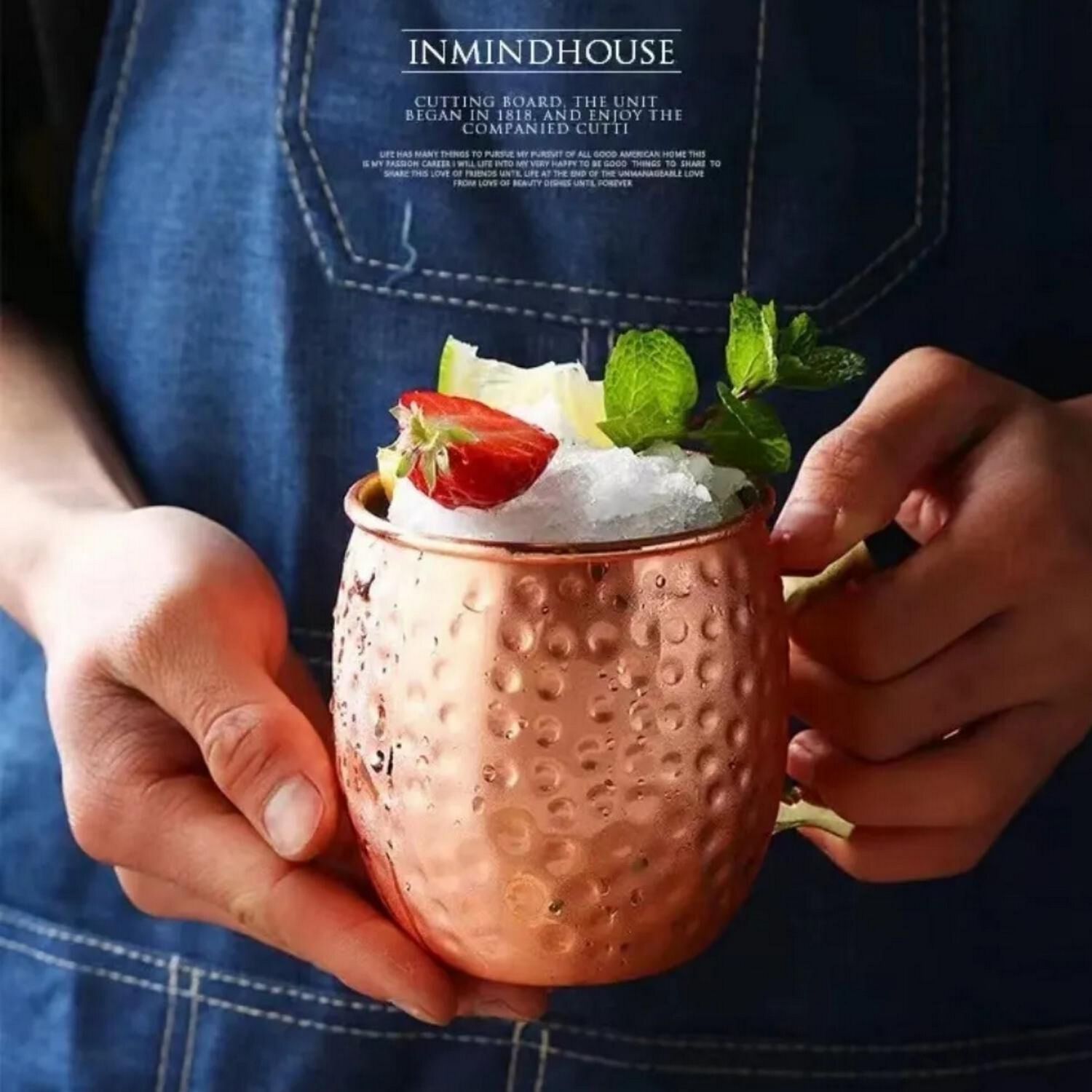 Set 4 Mug Cobre Vasos Coctel Moscow Mule 500 Ml Premium image number 3.0
