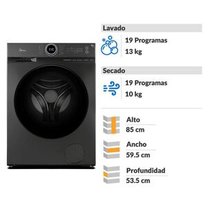 Lavadora Secadora Midea MF200D130WB/T / 13 Kg / 10 Kg