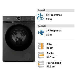 Lavadora Secadora Midea MF200D130WB/T / 13 Kg / 10 Kg