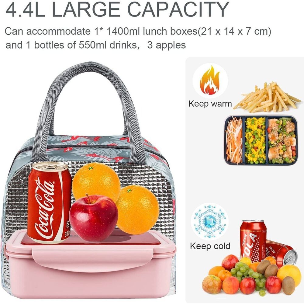 Lonchera Térmica Portátil Gris Para Almuerzo Espaciosa image number 3.0