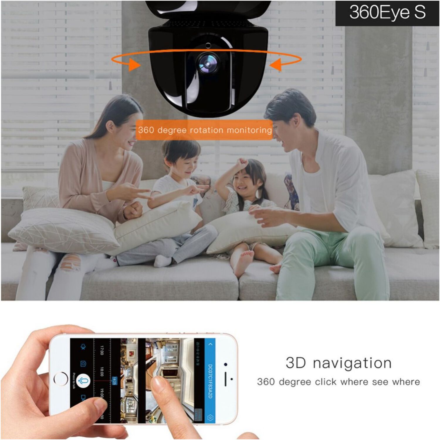 Camara Monitor Bebe Seguridad Con Microfono 360&deg; Wifi image number 4.0