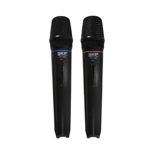 Microfono Doble Inalambrico Skp Uhf 300d