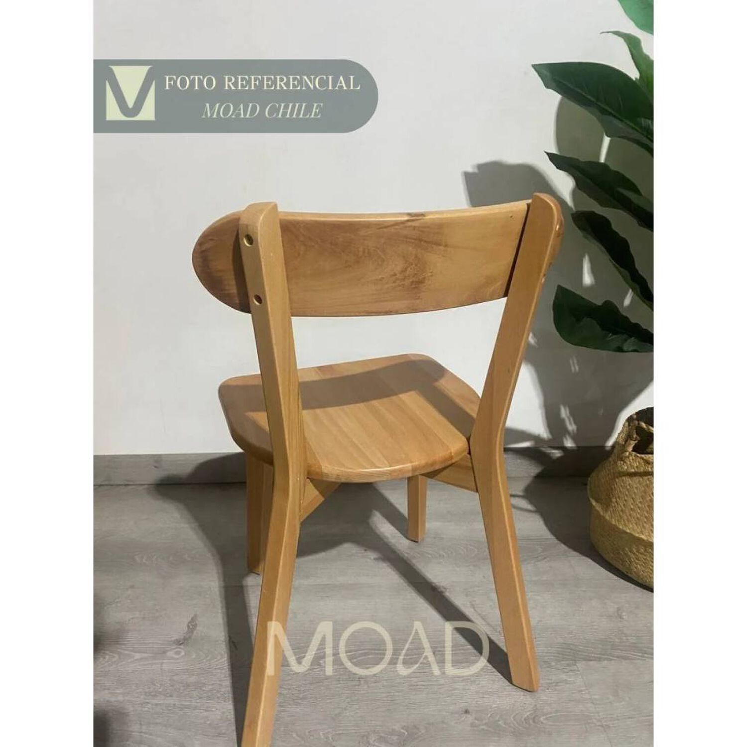 Pack De 2 Sillas Fresno De Madera Maciza Respaldo S&oacute;lido image number 3.0