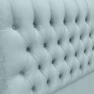 Respaldo De Cama Capiton&eacute; Premium Felpa Menta King