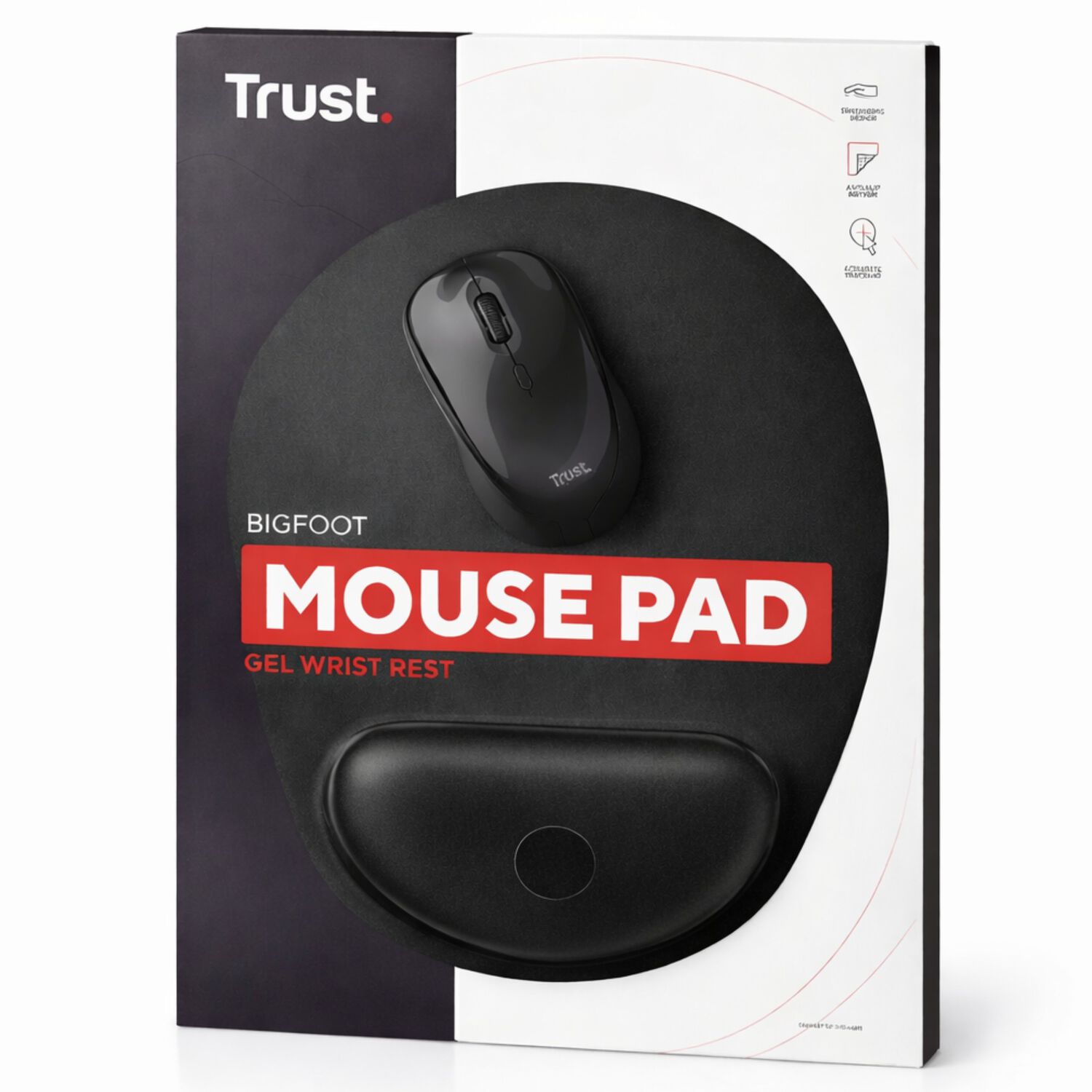 Mousepad Ergon&oacute;mico Con Apoya Mu&ntilde;ecas Gel Trust Bigfoot image number 0.0