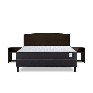 Cama Europea Rosen Wave / 2 Plazas / Base Normal + Set de Maderas Dakar