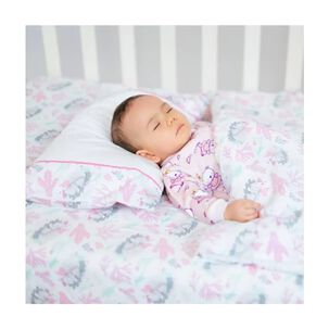 Juego Set De Sabanas Para Cuna Bebe Color Ardilla Flores Blanco