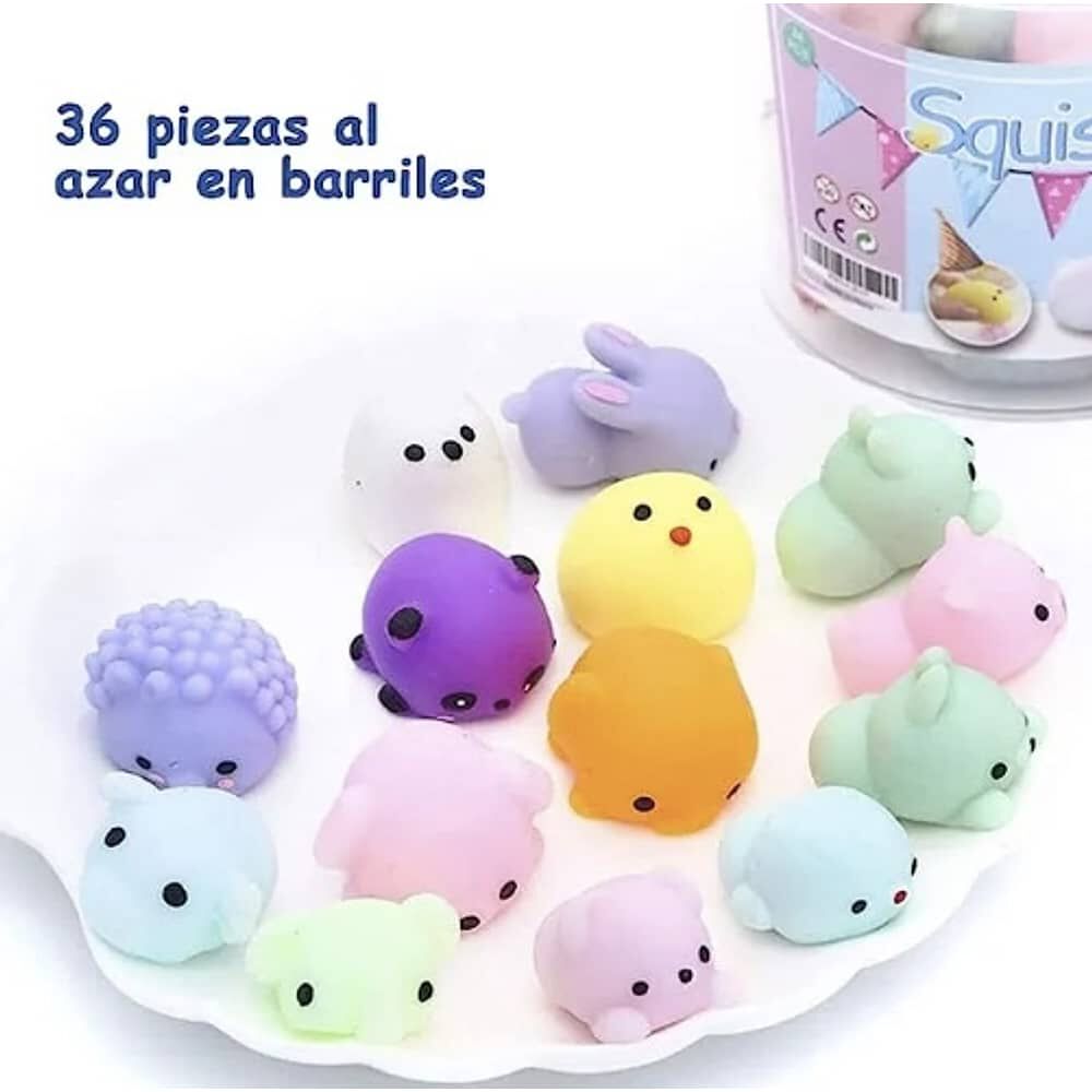 Pack 36 Unids Squishys Antiestress Mochi Juguete Surtidos image number 3.0