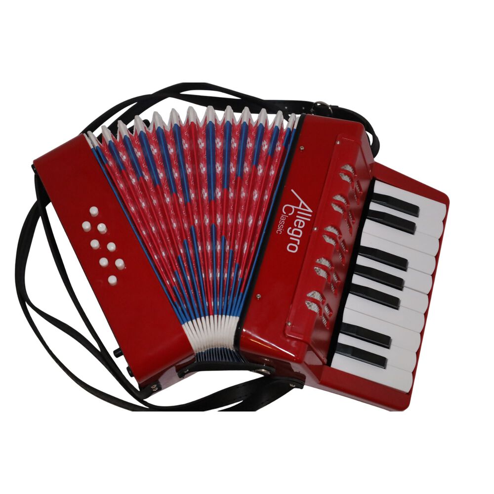 Acordeon De Plastico 17 Teclas 8 Bajos All104-1rd Allegro image number 3.0