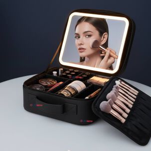 Malet&iacute;n De Maquillaje Con Luz Led Y Espejo Estuche De Maquillaje Organizador