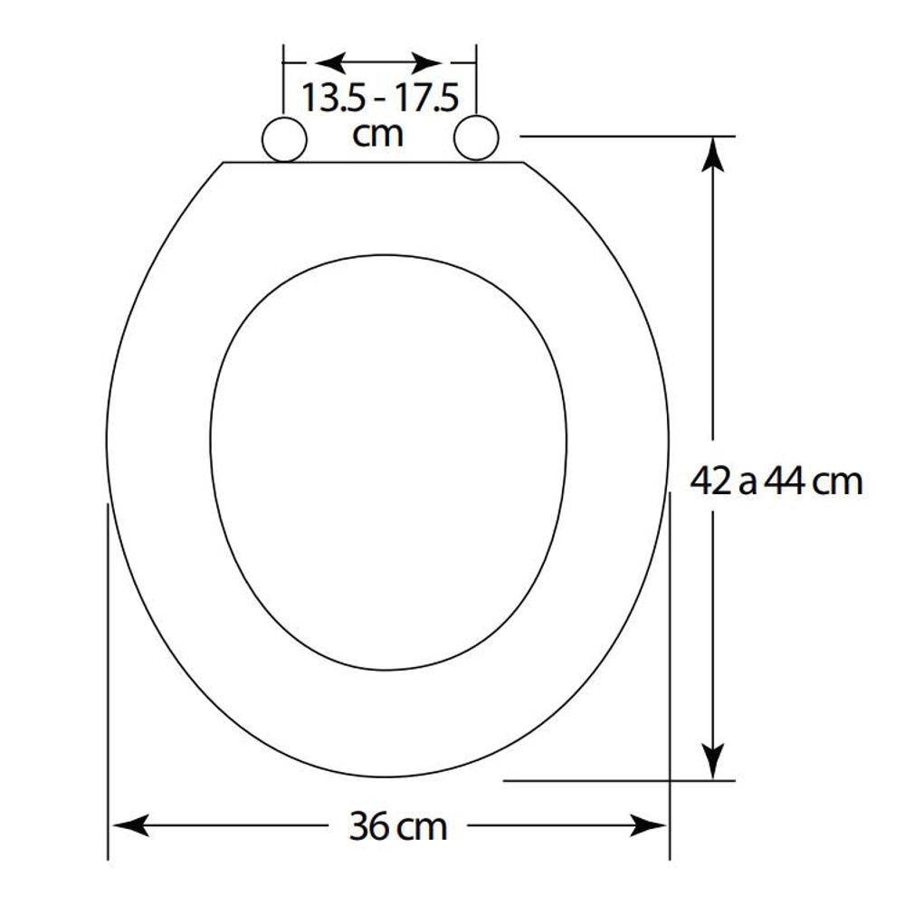Asiento Wc De Madera Termomoldeada Ajustable 450bar Redondo - Bemis image number 1.0