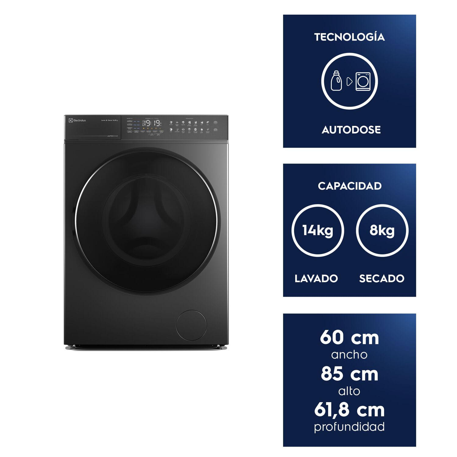 Lavadora Secadora 14/8 Kg Carga Frontal Inverter Flwd12au image number 1.0
