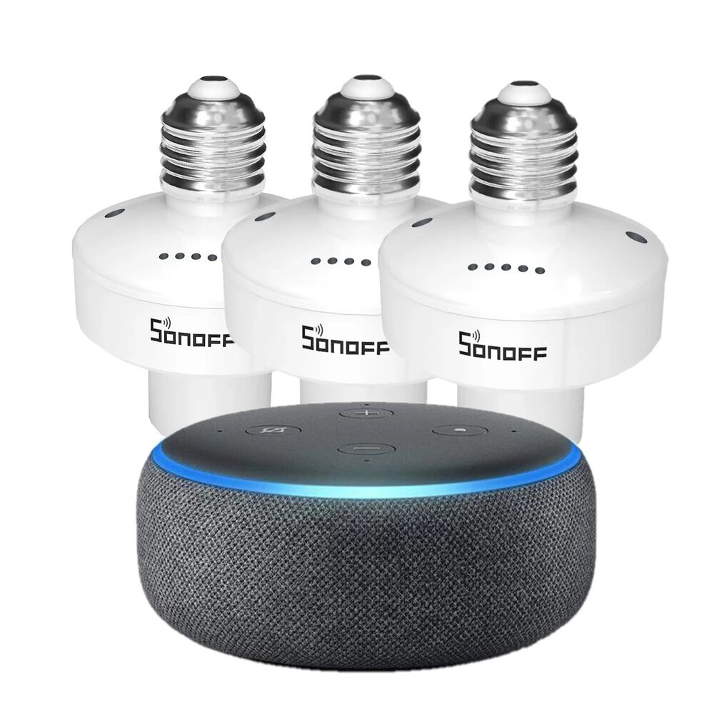 Pack Amazon Echo Dot 3 Alexa Y 3 Soquetes Wifi Sonoff 