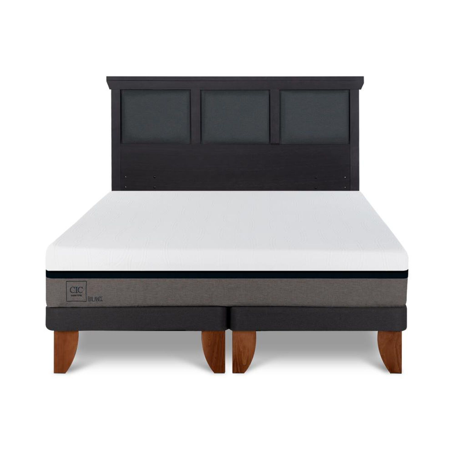 Cama Europea Cic Balance / 2 Plazas / Base Dividida + Respaldo image number 0.0