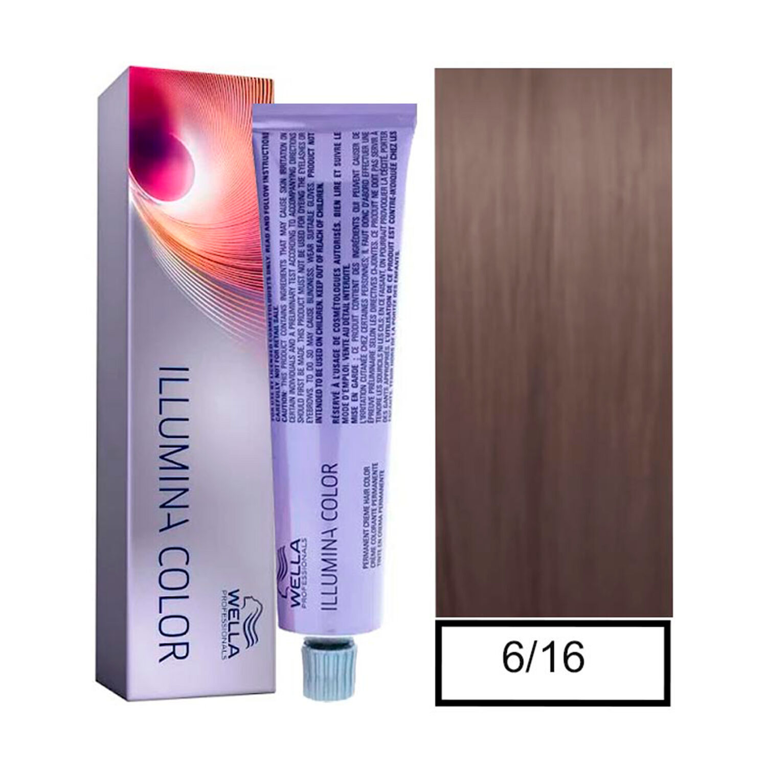 Wella - Tintura Permanente Illumina Color 6/16 Rubio Oscuro Ceniza Violeta 60 Ml + Oxidante image number 0.0