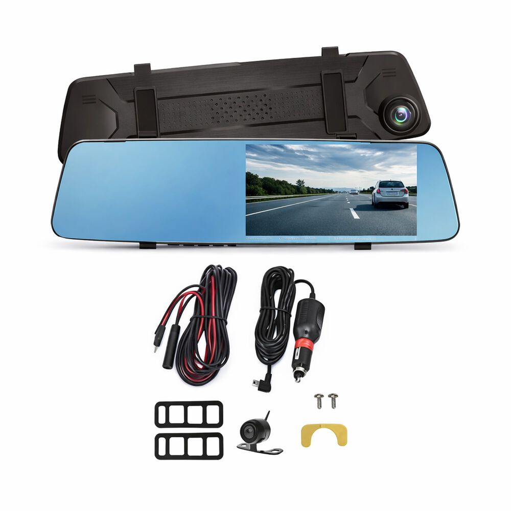 Dashcam Espejo Retrovisor Dual C&aacute;mara Frontal Y Trasera Fhd image number 7.0