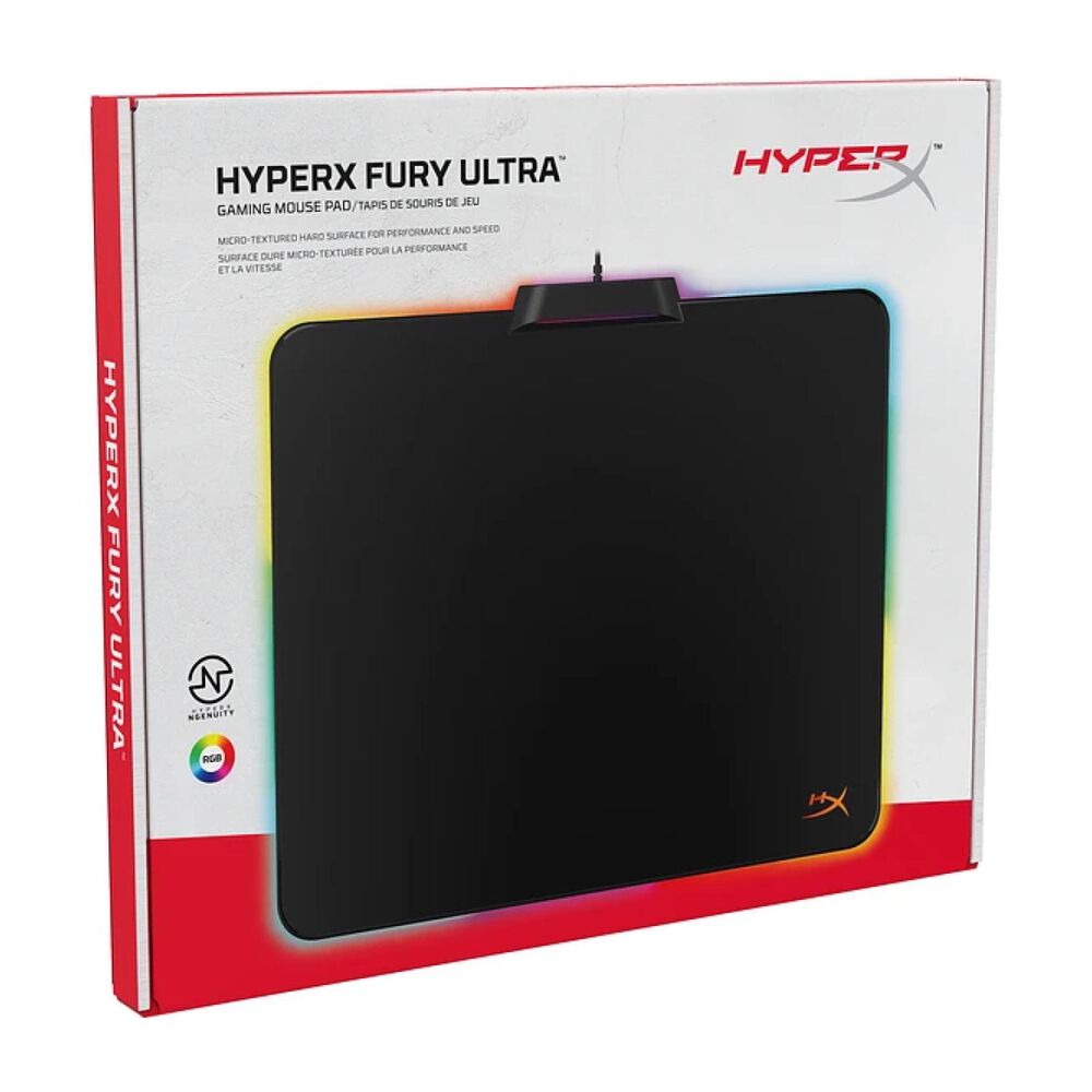 Mousepad Gamer Rgb Usb 36x30cm Negro Fury image number 3.0