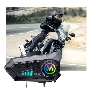 Intercomunicador Bluetooth Para Casco Mod.y-10 Intercomunicador Con Luz Recargable