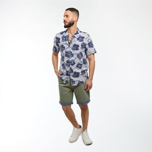 Camisa Slim Fit Manga Corta Hombre Az Black