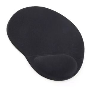 Mousepad Con Apoya Mu&ntilde;ecas De Gel Redondo Comodo Negro