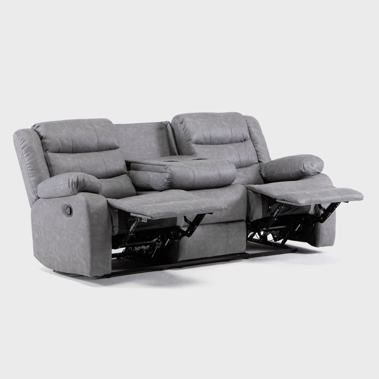 Sof&aacute; 3 Cuerpos Reclinable Moderno Roma Km060s image number 6.0