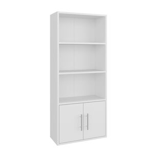 Biblioteca 120.9x50.8x23.5 Cm 2 Puertas 4 Niveles