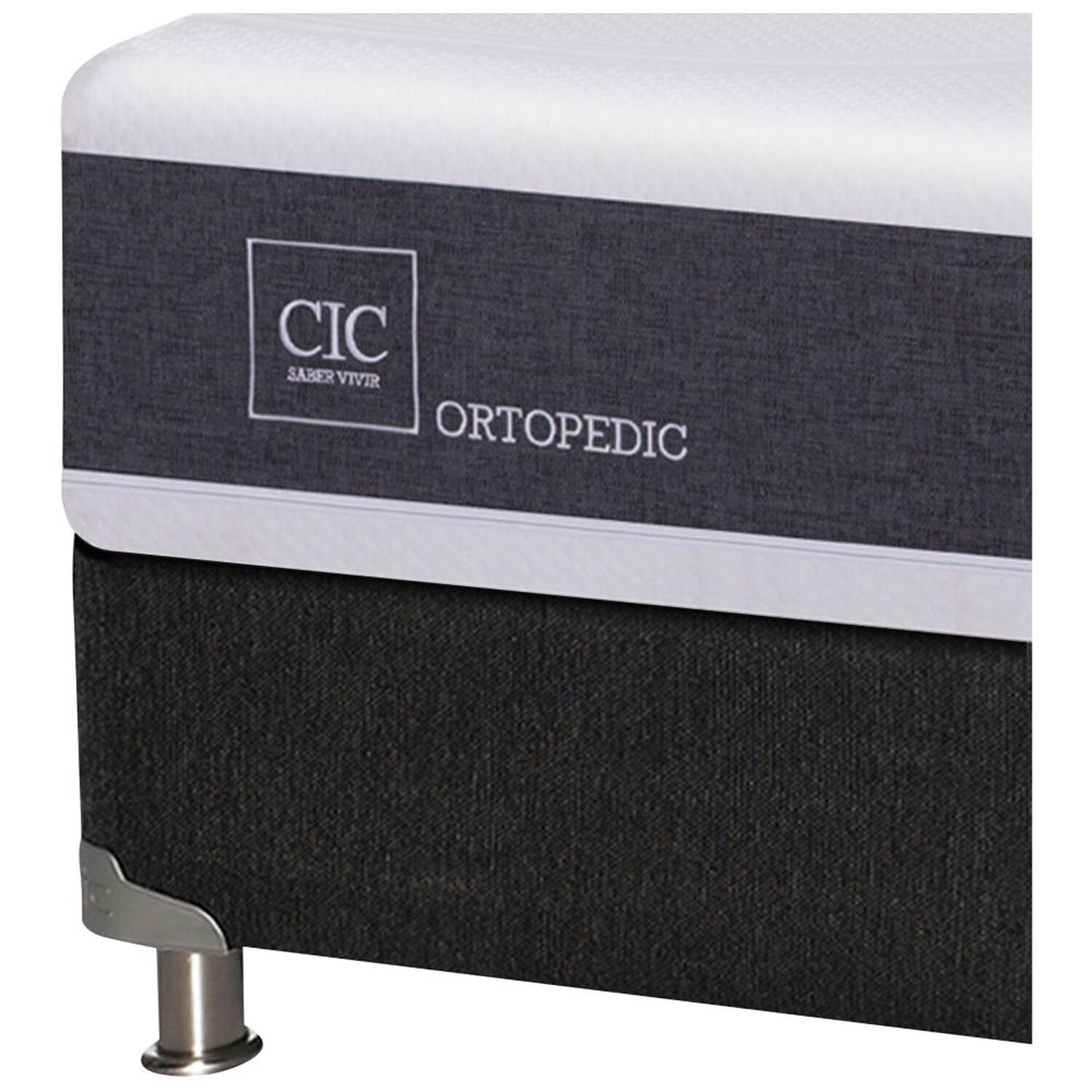Box Spring Cic Ortopedic / 1.5 Plazas / Base Normal  + Set De Maderas image number 3.0