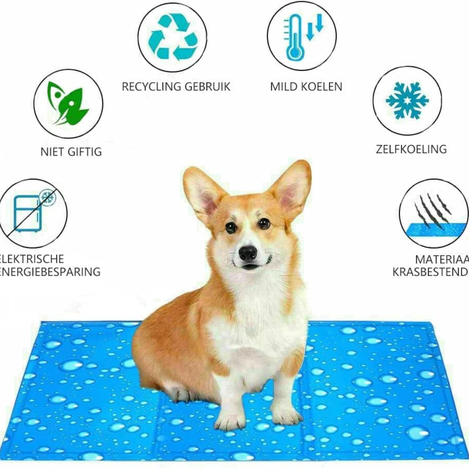Manta De Gel Frio Refrescante Talla L 90x50cm Perros Gatos Dise&ntilde;o Burbuja image number 2.0