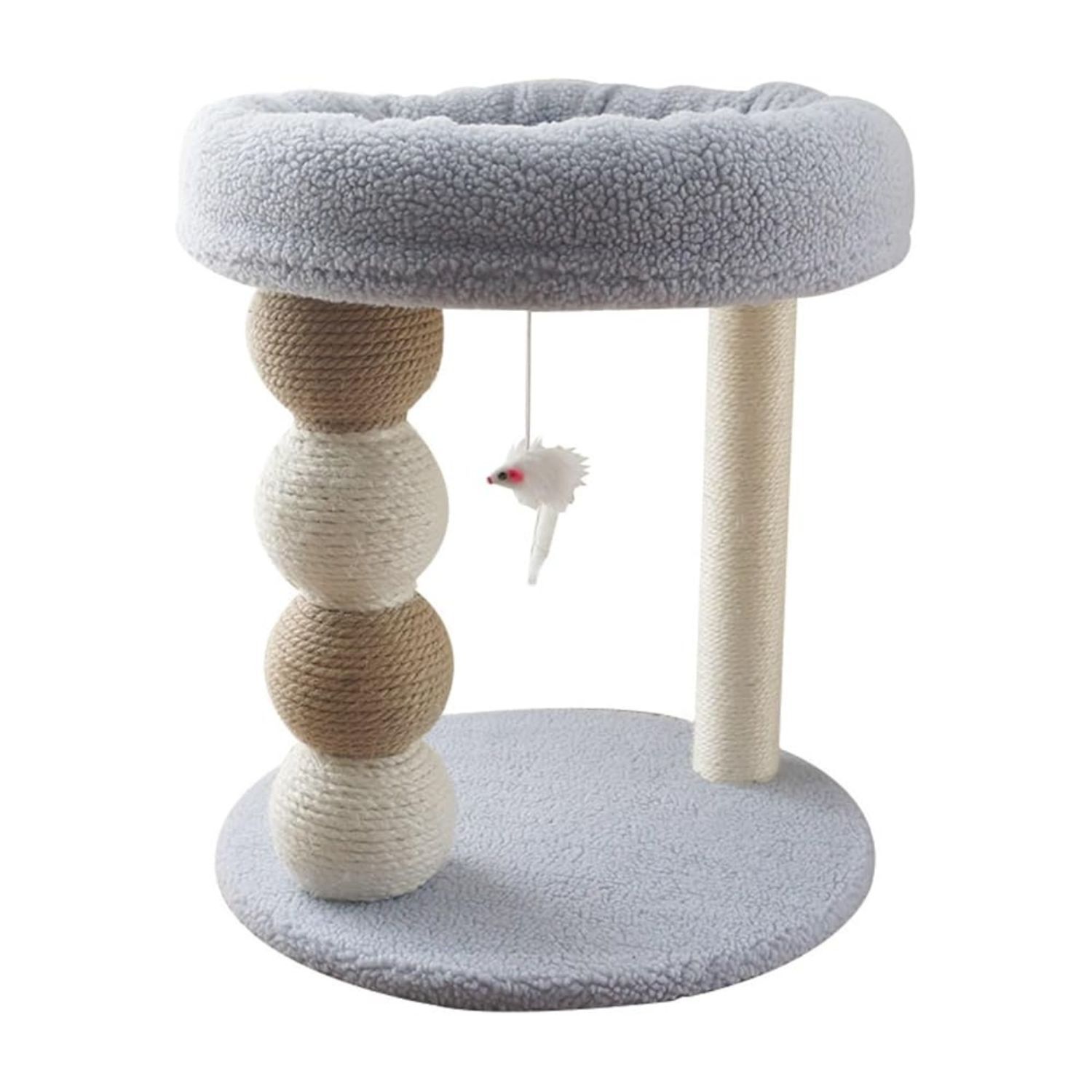 Rascador Juguete Para Gatos 49 Cm Altura 2 Pisos Azul Torre image number 2.0