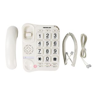 Tel&eacute;fono Sobremesa 3 Teclas R&aacute;pidas Con Memoria Blanco - Ps