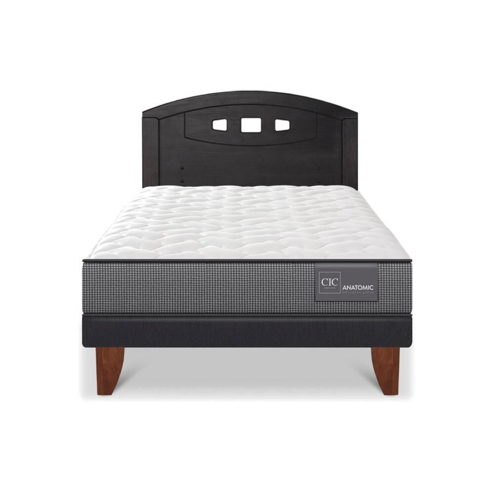Cama Europea Cic Anatomic / 1.5 Plazas / Base Normal + Respaldo image number 0.0