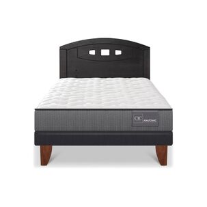 Cama Europea Cic Anatomic / 1.5 Plazas / Base Normal + Respaldo