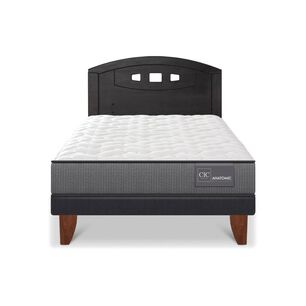 Cama Europea Cic Anatomic / 1.5 Plazas / Base Normal + Respaldo