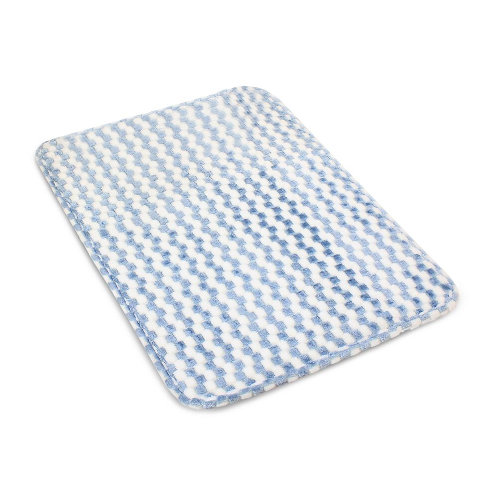 Pack 2 Alfombras De Ba&ntilde;o Nautica Home Memory Foam 40x60 Cm Cuadros Azul image number 2.0