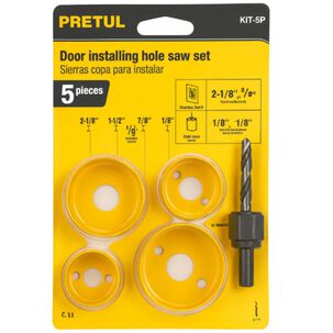 Sierra Copa 5 Piezas Para Instalar Cerraduras Pretul Kit-5p