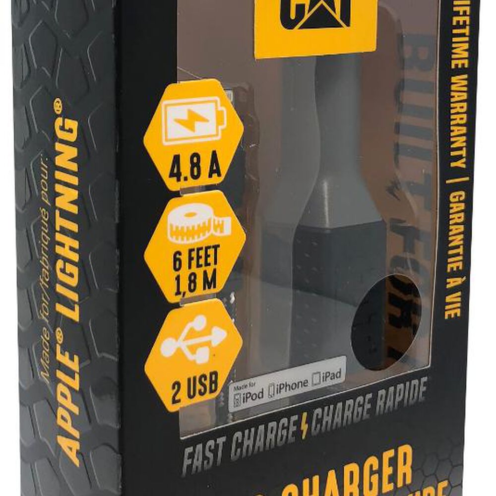 Cargador Para Auto Cat Doble Apple Lightning 4.8a image number 0.0