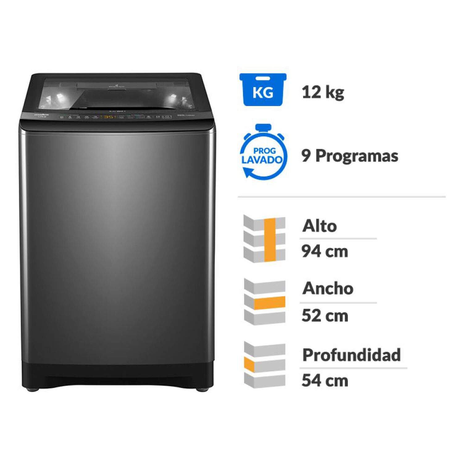 Lavadora Mabe Lma2120wdgcl0 / 12 Kilos image number 1.0