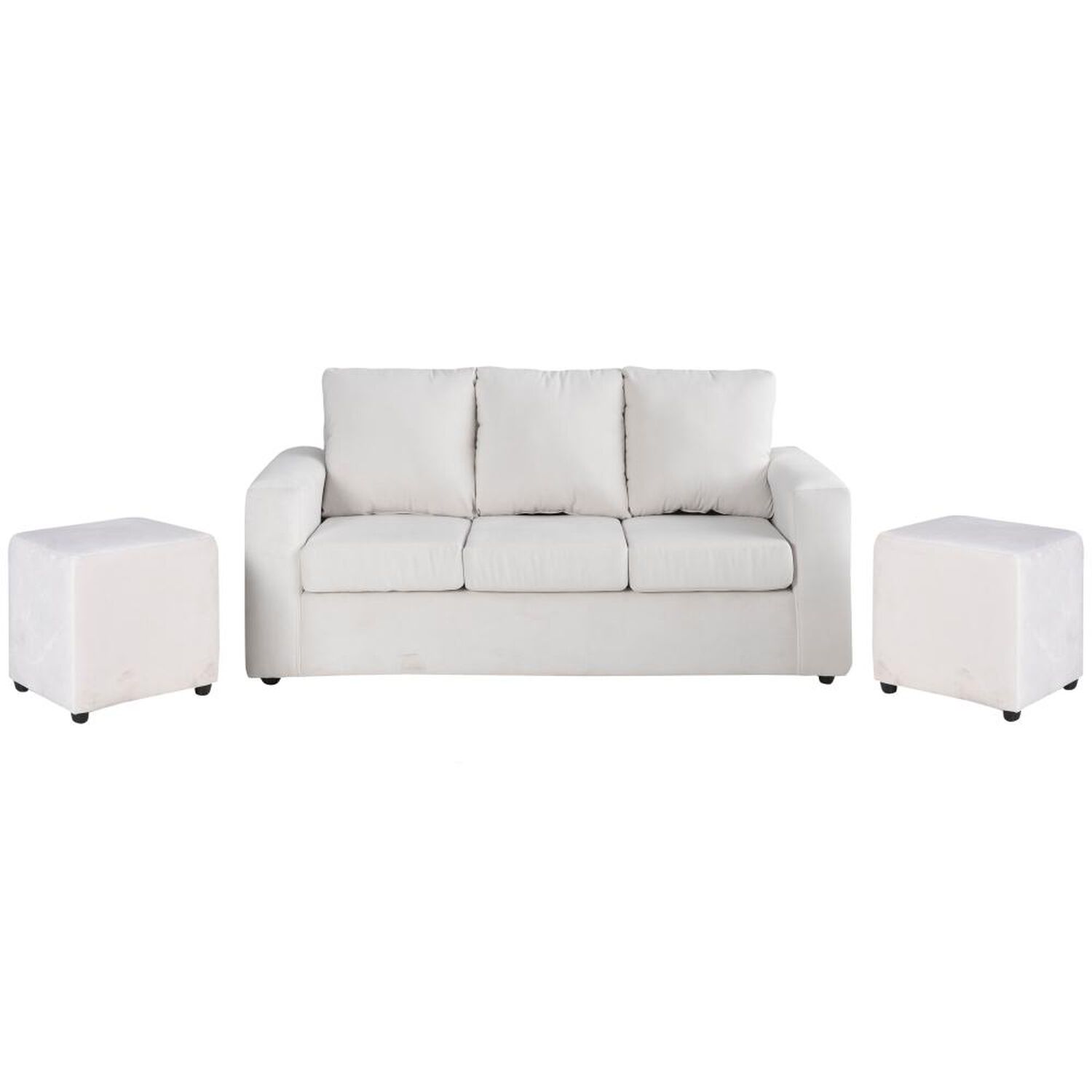 Juego De Living Bodevir Kendy / 3 Cuerpos + 2 Pouf image number 1.0