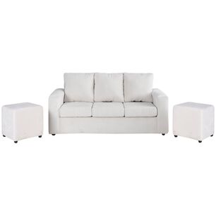 Juego De Living Bodevir Kendy / 3 Cuerpos + 2 Pouf