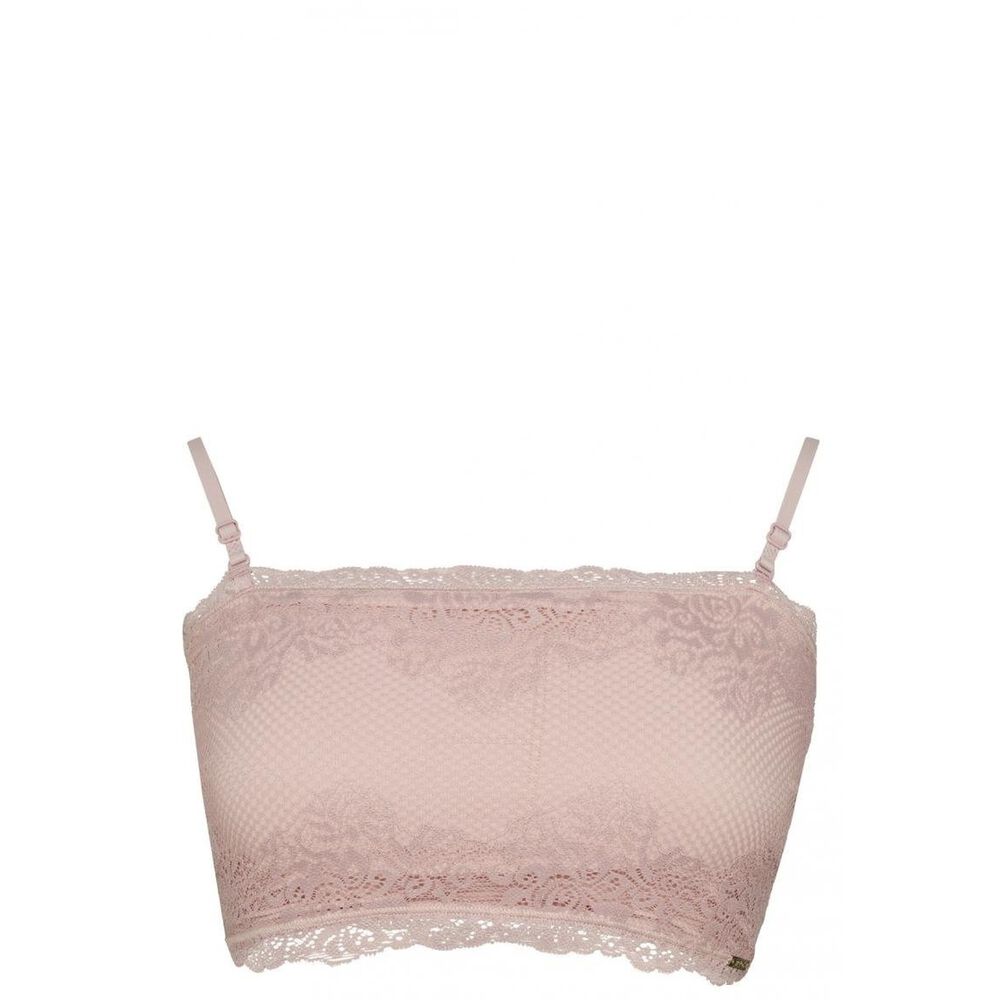 Top Strapless Encaje Palo Rosa 2rios image number 2.0