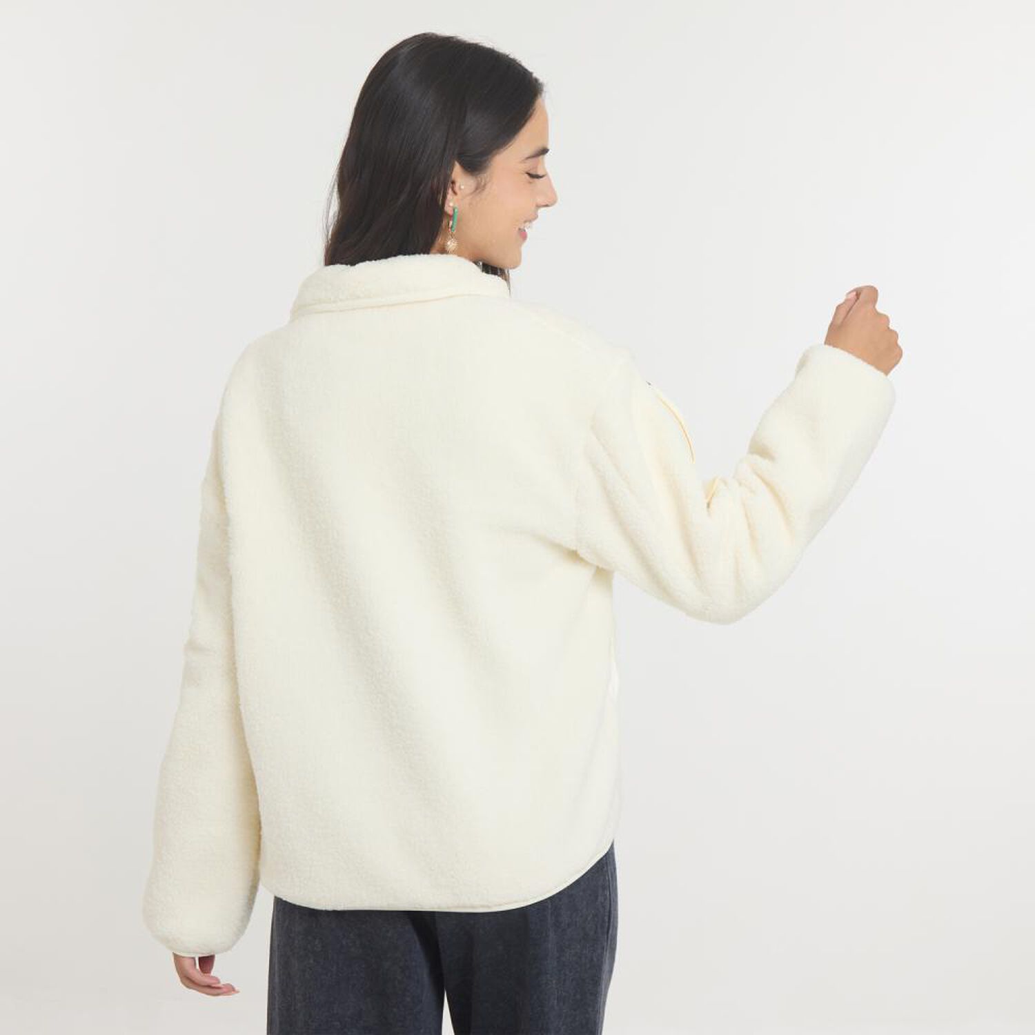Chaqueta Polar Estampado Cuello Alto Mujer Ocean Pacific image number 3.0