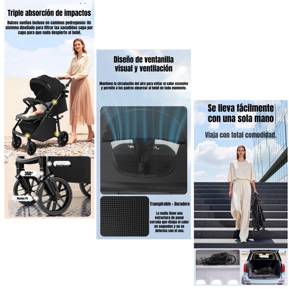 Coche De Paseo Con Posa Vaso 4 A&ntilde;os Iron Gris Lubabycas image number 4.0