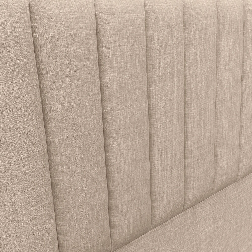 Respaldo De Cama Tubular Vertical Lino Beige 1 Plaza image number 0.0