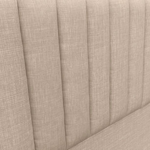 Respaldo De Cama Tubular Vertical Lino Beige 1 Plaza
